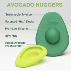 Never used set of silicone Huggers Avocado Huggers.
