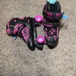 Pink Adjustable Roller Skates