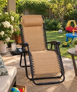 Zero Gravity Outdoor patio Chair Beige