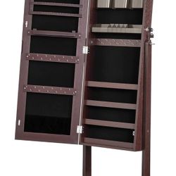 SONGmics Jewelry Armoire Mirror Organizer