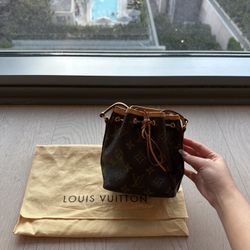 LV Nano Noé Monogram Canvas Bag