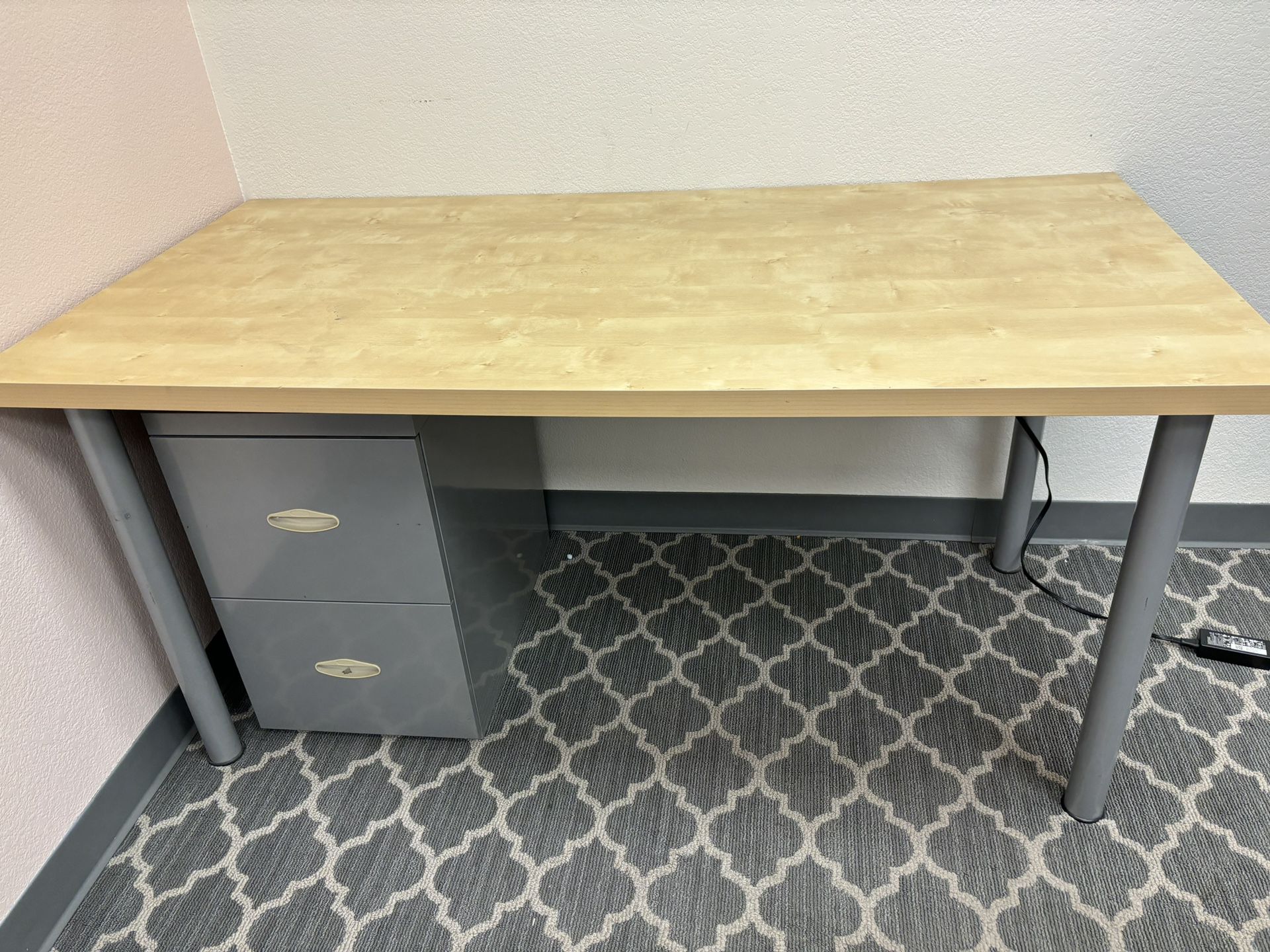 Office Table And File Cabinet