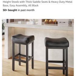 29" Black Bar Stools