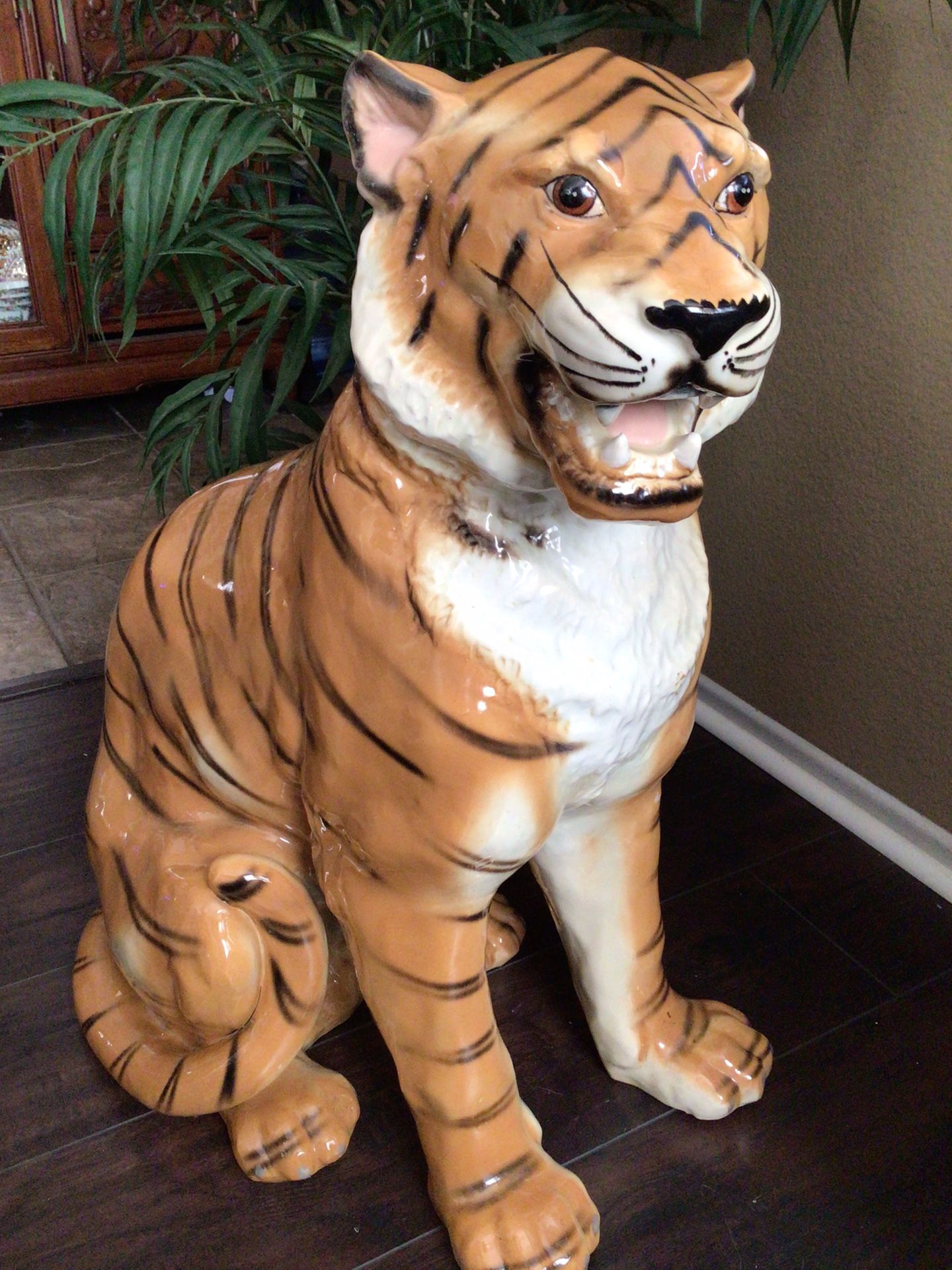 Large Tiger Statue Vintage 1960