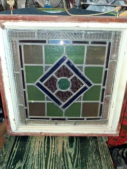 Vintage stain glass window