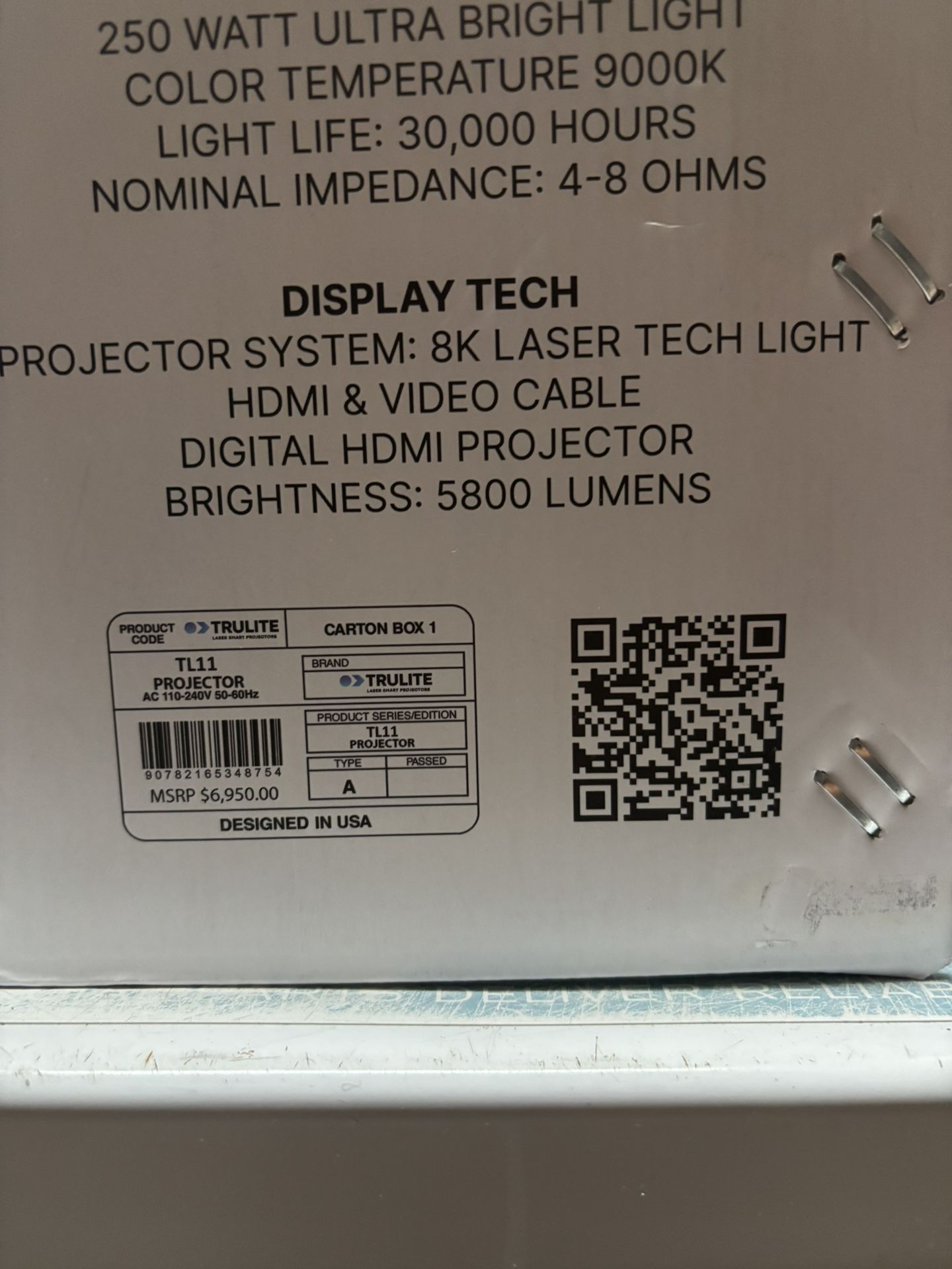TRULITE TL11 PROJECTOR: 8K Ultra HD UHD Resolution