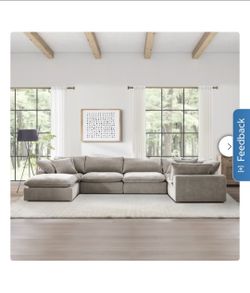 Sereen 6 PC Fabric Modular Sectional - TAUPE