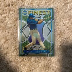 1995 Topps Finest REFRACTOR PARALLEL with peel Jose Canseco Red Sox #170