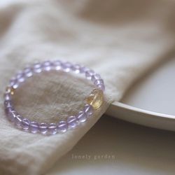 Lavender purple yellow tower crystal pixie bracelet women‘s gift simple girlfriend natural pure natural purple bracelet