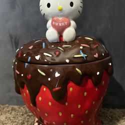 Hello Kitty Strawberry Cookie Jar 