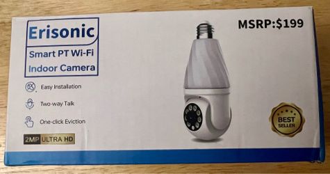 Erisonic Smart Pt Wifi Indoor Ip Camera 1080p Night Vision 2-way Audio