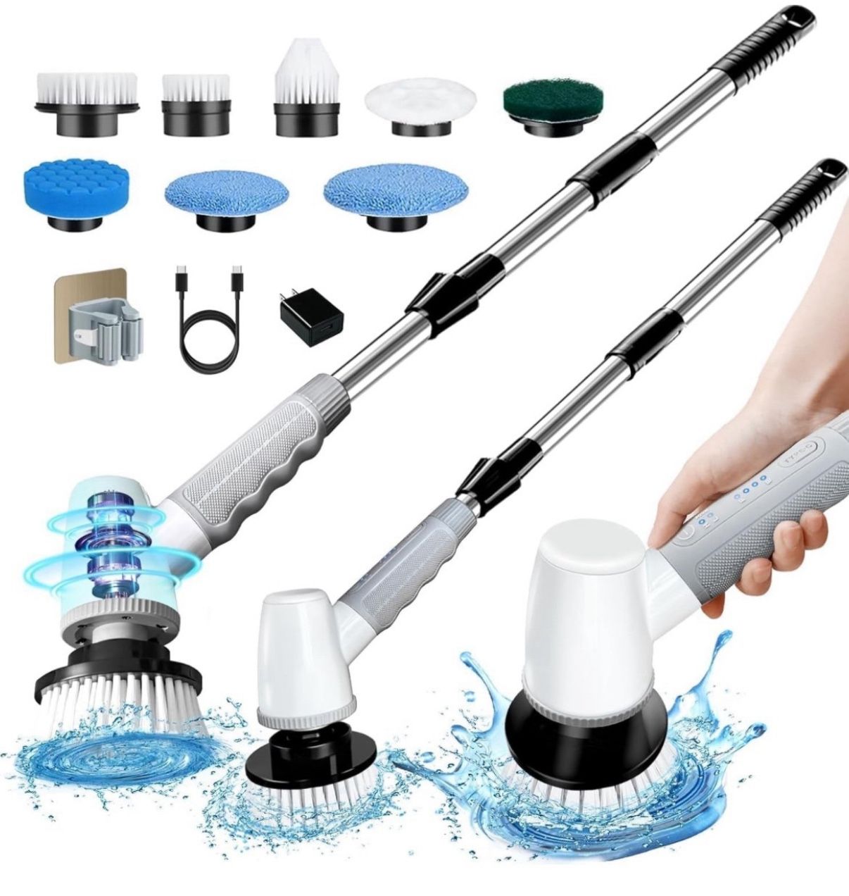 Electric spin scrubber set