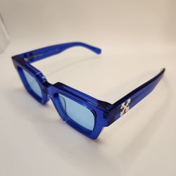 Off White Blue Sunglasses