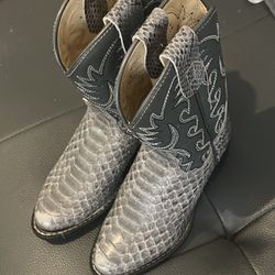 Vintage Tony Lama Gold Label Boots Boys Snakeskin Mojave Cowboy Boots