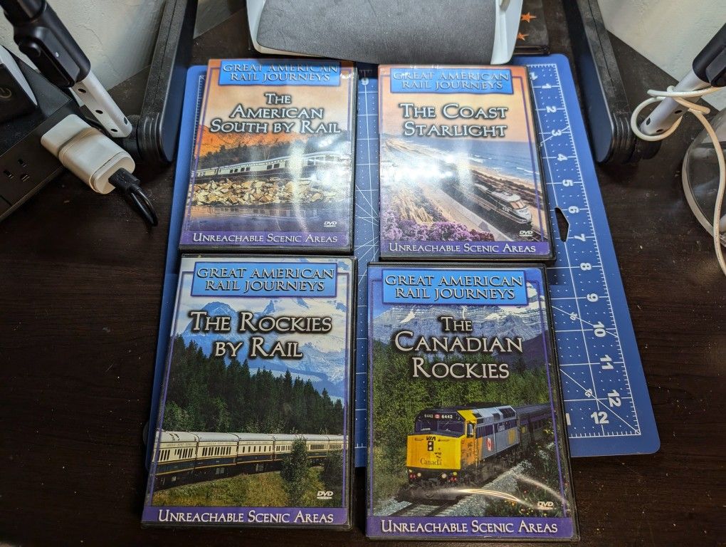 Great American Rail Journeys Train Lot Of 4 DVD Rockies American South Starlight