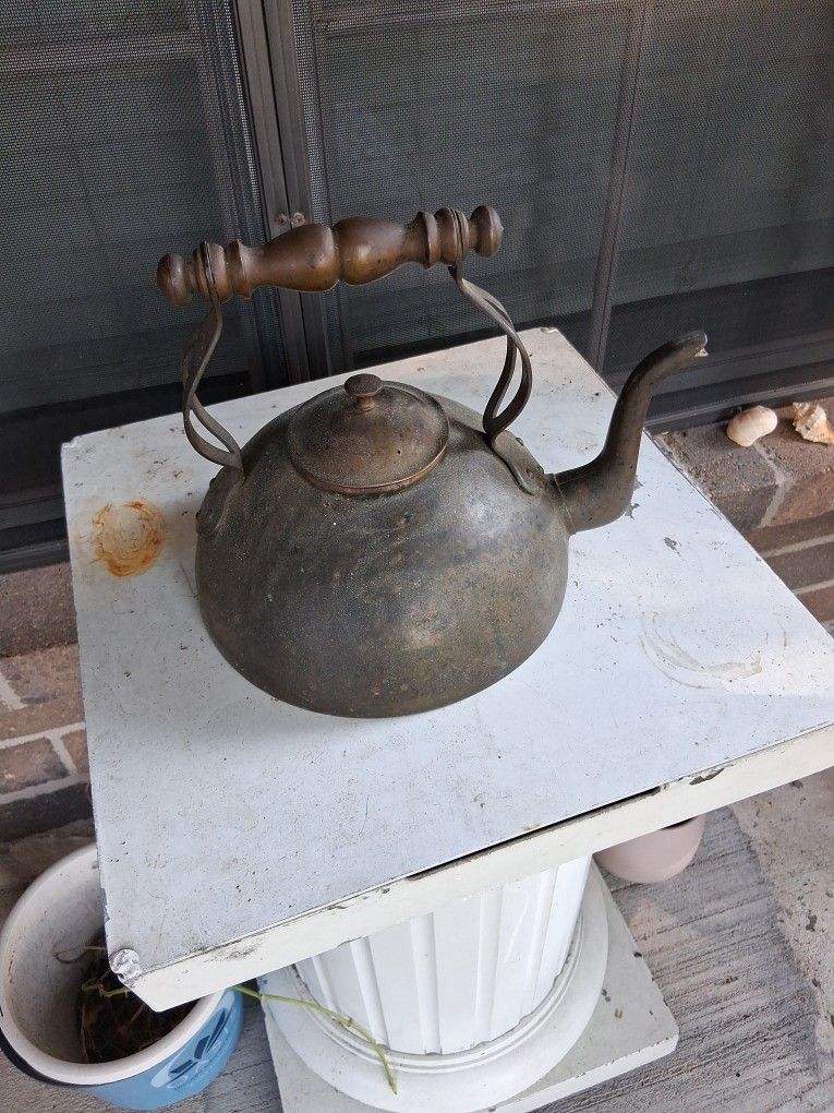 Antique Copper Tea Kettle