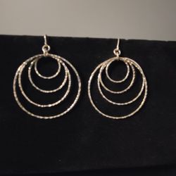 .925 Sterling Silver Layered HOOP Design 