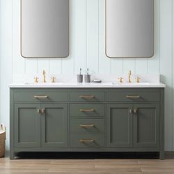 Bathroom double vanity 72inch