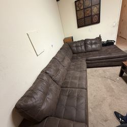 brown Sectional sofa 