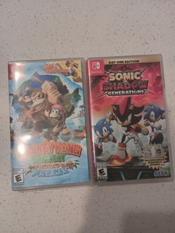 Donkey Kong country tropica freeze and Sonic x Shadow generation