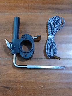 Rack clamp with cable for electronic drum set
