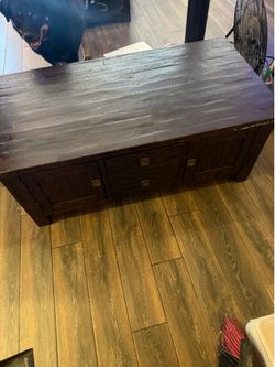 Dark brown coffee table