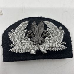1970s OBSOLETE AMERICAN AIRLINES PILOT HAT BADGE BULLION WREATH METAL ORIGINAL