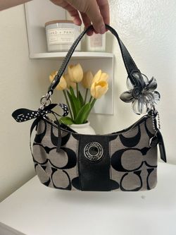 Coach Signature Stripe Demi Shoulder Bag