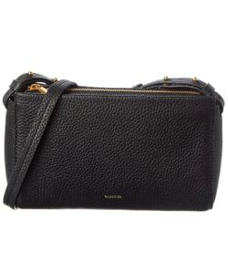 NWT Vince Smyrna Wos Top Zip Leather Crossbody Black