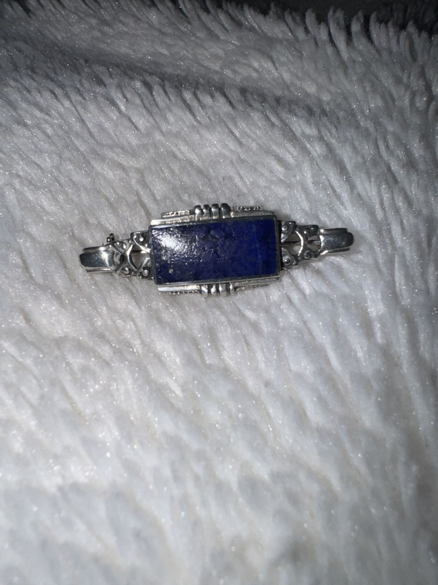 Vintage Lapis Lazuli Boma Brand Pin/Brooch Sterling