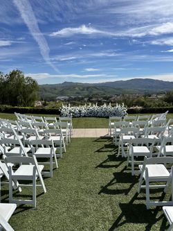 White floral arch