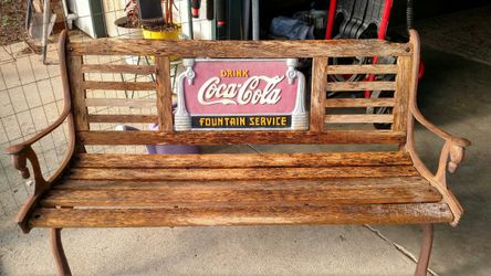 40's To Early 50's Coca-Cola Fountain Bench