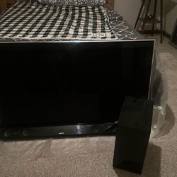 Samsung Tv And Samsung Theater Sound System 