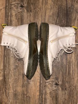 Dr. Martens tan Leather Boots with Zipper