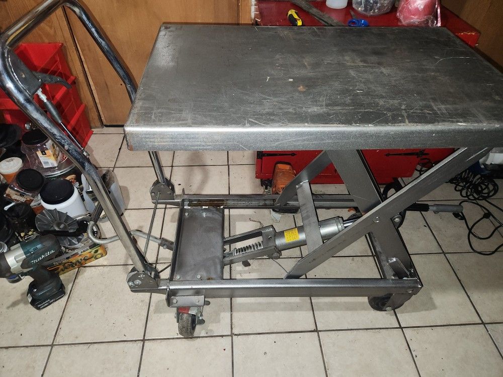 Mesa Topo Carrito Hidráulico Levanta A Una Altura De 34inches
