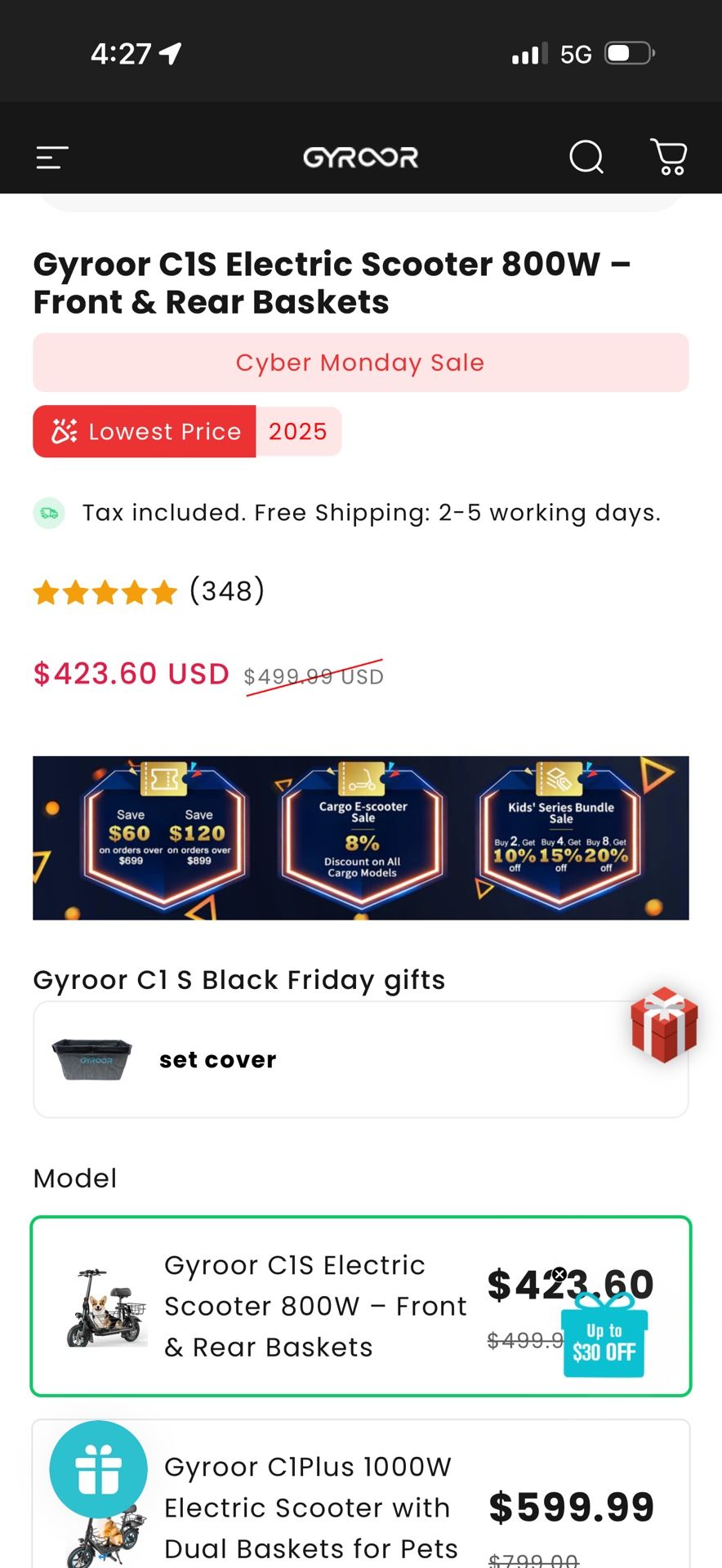 Electric Scooter (used) In Excellent Condition 