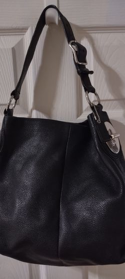 Coach 13x13 black leather Purse