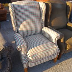 Plaid Recliner Chair 