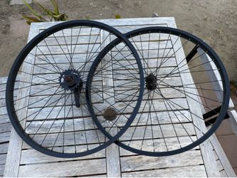 Black Bike Wheels Pair - Single Speed They came off an Electra bike