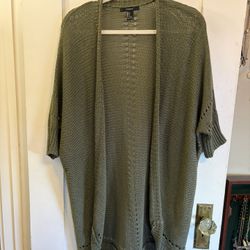 Green Knit Cardigan 