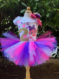Baby shark birthday tutu