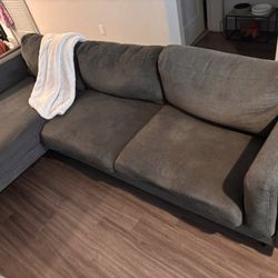 3 Seater Living Spaces Grey Sofa 