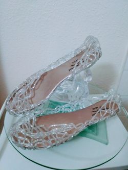 💎Crystal Clear & Sparkly Jelly flats!🎆