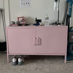 Pink Metal Storage Locker Shelf 