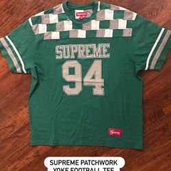 Supreme Yoke Patchwork Football Top New Size XXL