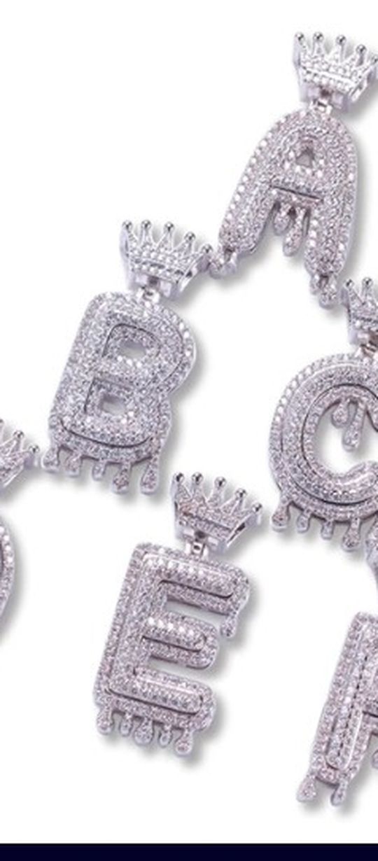 Drippy Initial Chain Gold Or Silver.. Any Letter In The Alphabet
