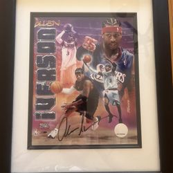 Framed Autographed Allen Iverson Picture 