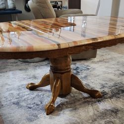 Magnificent, HUGE Dining Room Table with Lions Feet / Smaller Kitchen Table