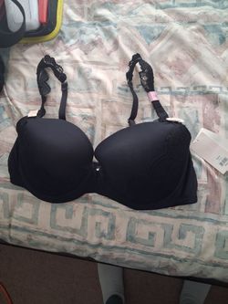 Black Lace Trim Push-Up Bra with Tags