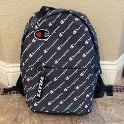 CHAMPION Supercize Script Logo Navy Backpack-Unisex-10”x14”